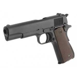 Страйкбольный пистолет Colt 1911, Gas, чёрный, металл (KJW)